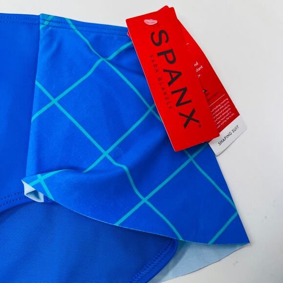 NEW! Spanx Swim Bottoms Bikini Trim Coverage Shapewear Beach Resort Blue - 8 - Picture 2 of 5